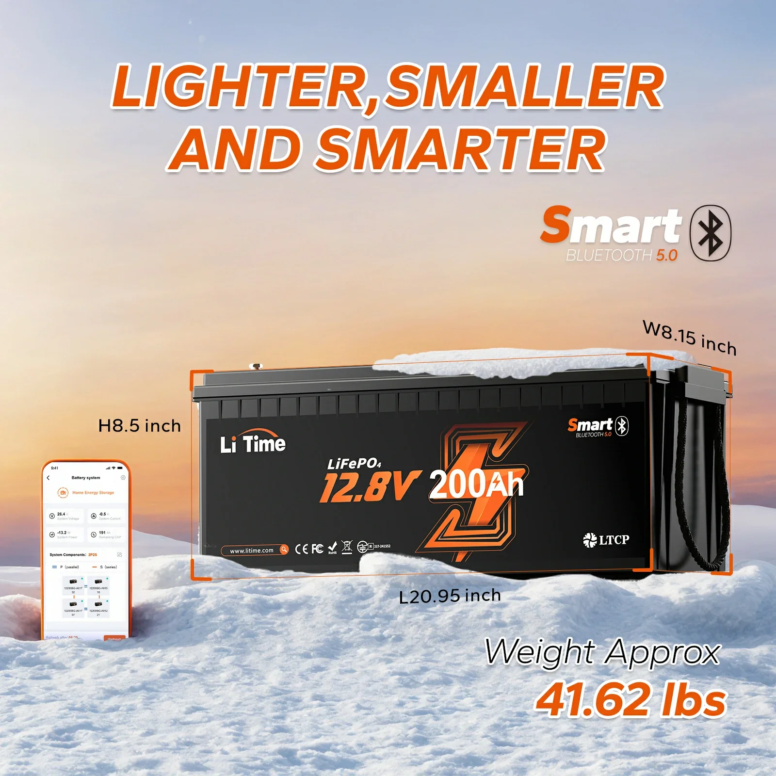 LiFePO4 12V 200Ah Smart - slika 2