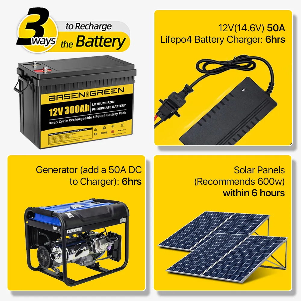 GreenBasen 12V 300Ah LiFePO4 Bluetooth - slika 6