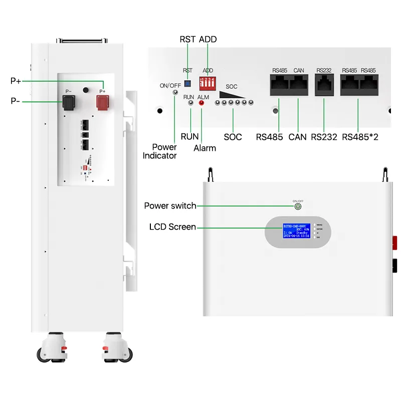 GreenBasen zidna 51,2V 280Ah 14,3 kWh - slika 3