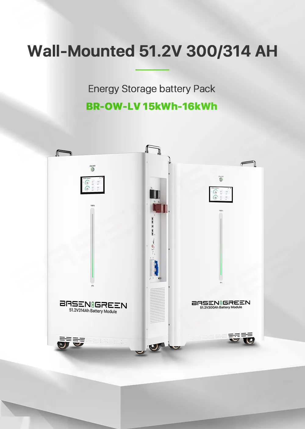 GreenBasen zidna 51,2V 300Ah 15,36 kWh - slika 8