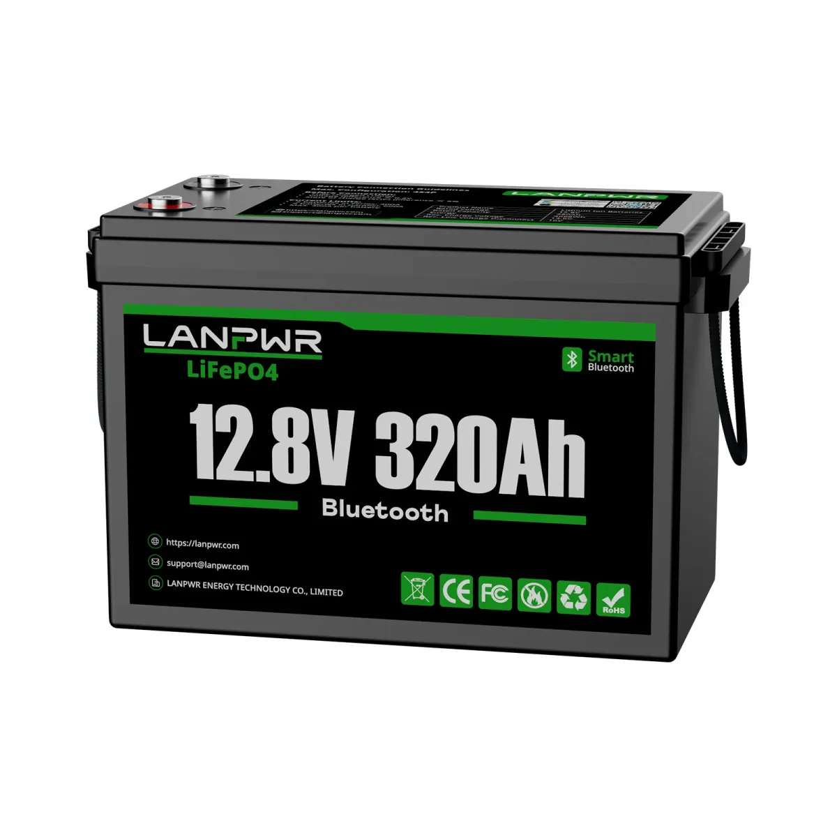 LANPWR 12V 320Ah LiFePO₄ Bluetooth