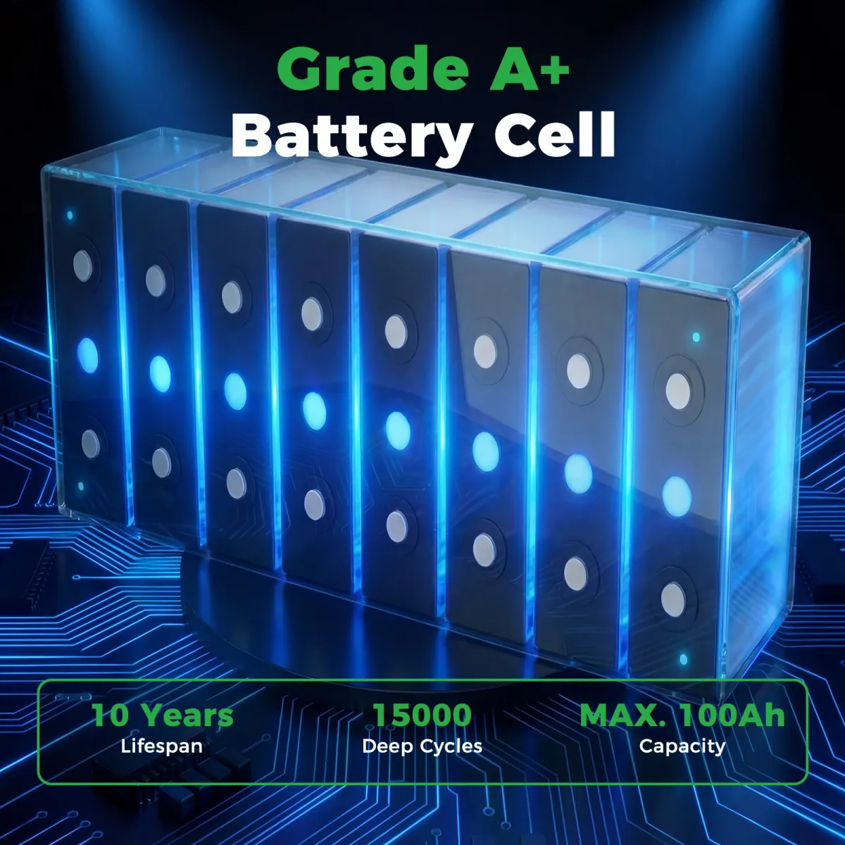 LANPWR 24V 100Ah LiFePO4 Bluetooth - slika 6