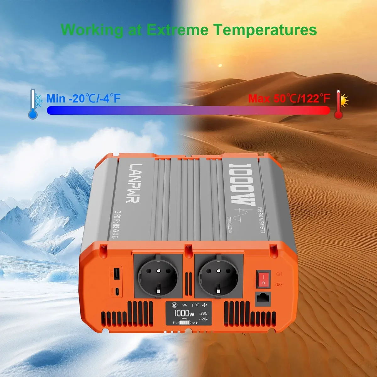 Inverter LANPWR 1000W 12V - slika 6