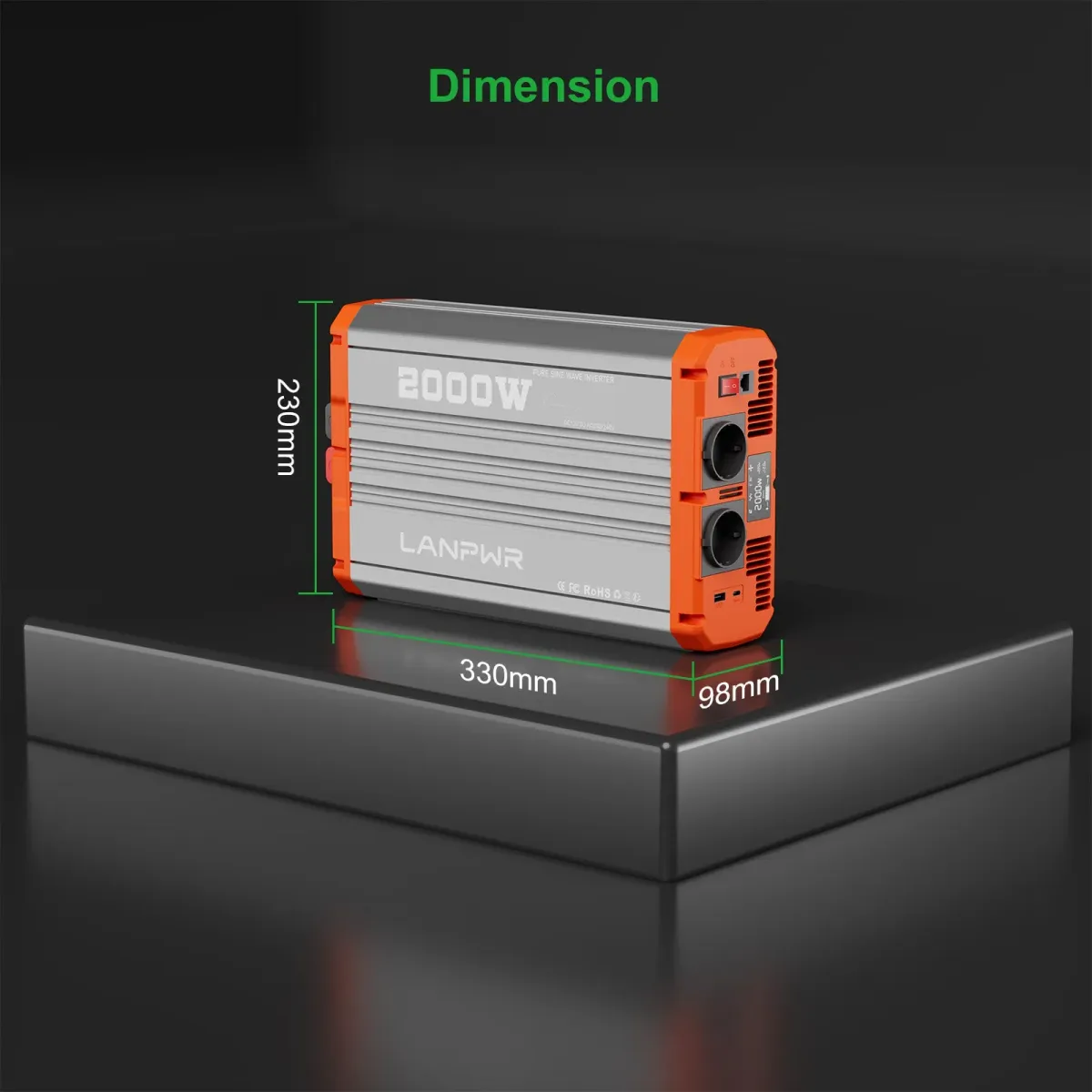 Inverter LANPWR 2000W 12V - slika 3